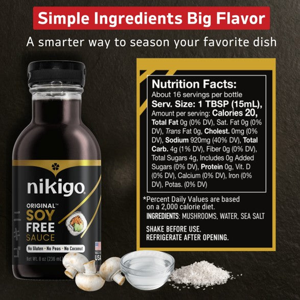NIKIGO Original Soy Free Sauce - Top 9 Allergen Free