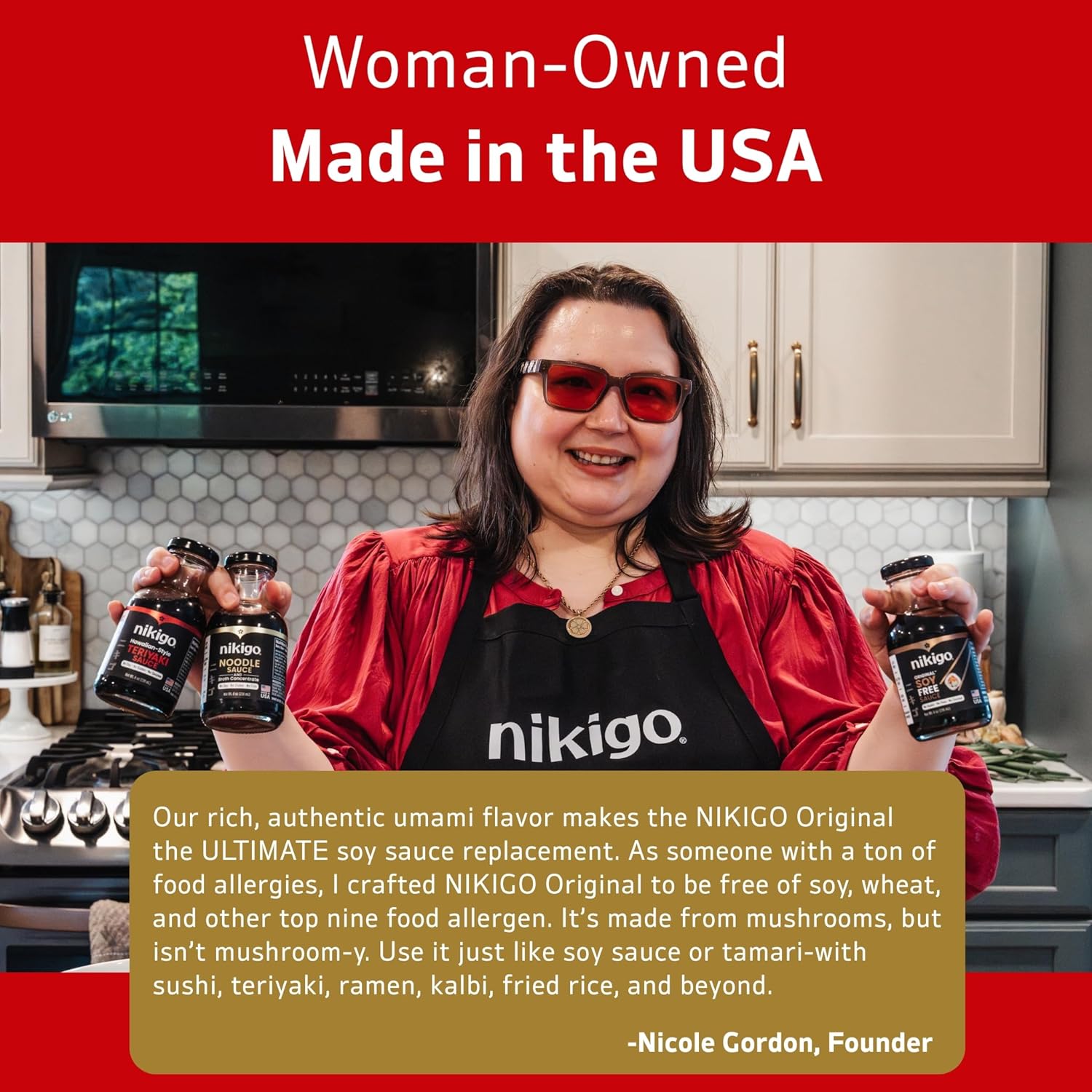 NIKIGO Original Soy Free Sauce - Top 9 Allergen Free - 2 Pack