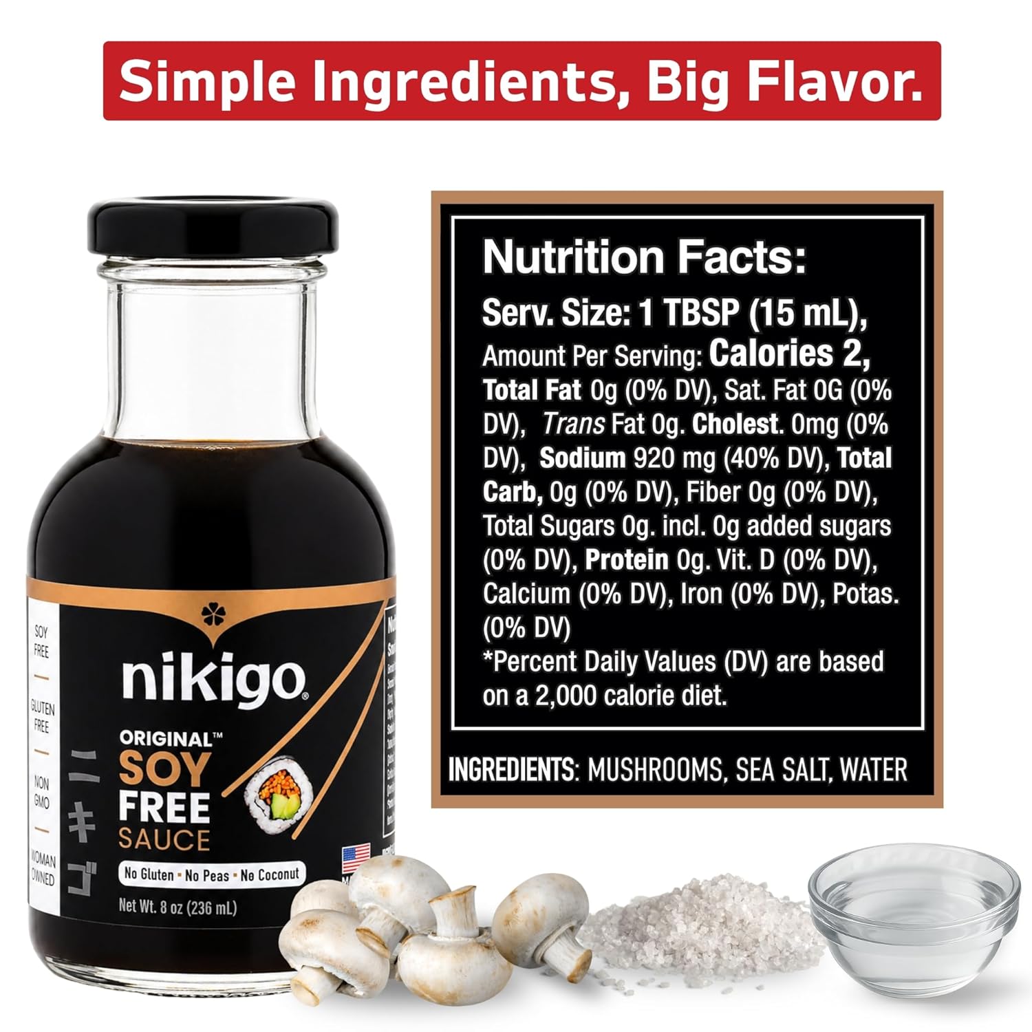 NIKIGO Original Soy Free Sauce - Top 9 Allergen Free