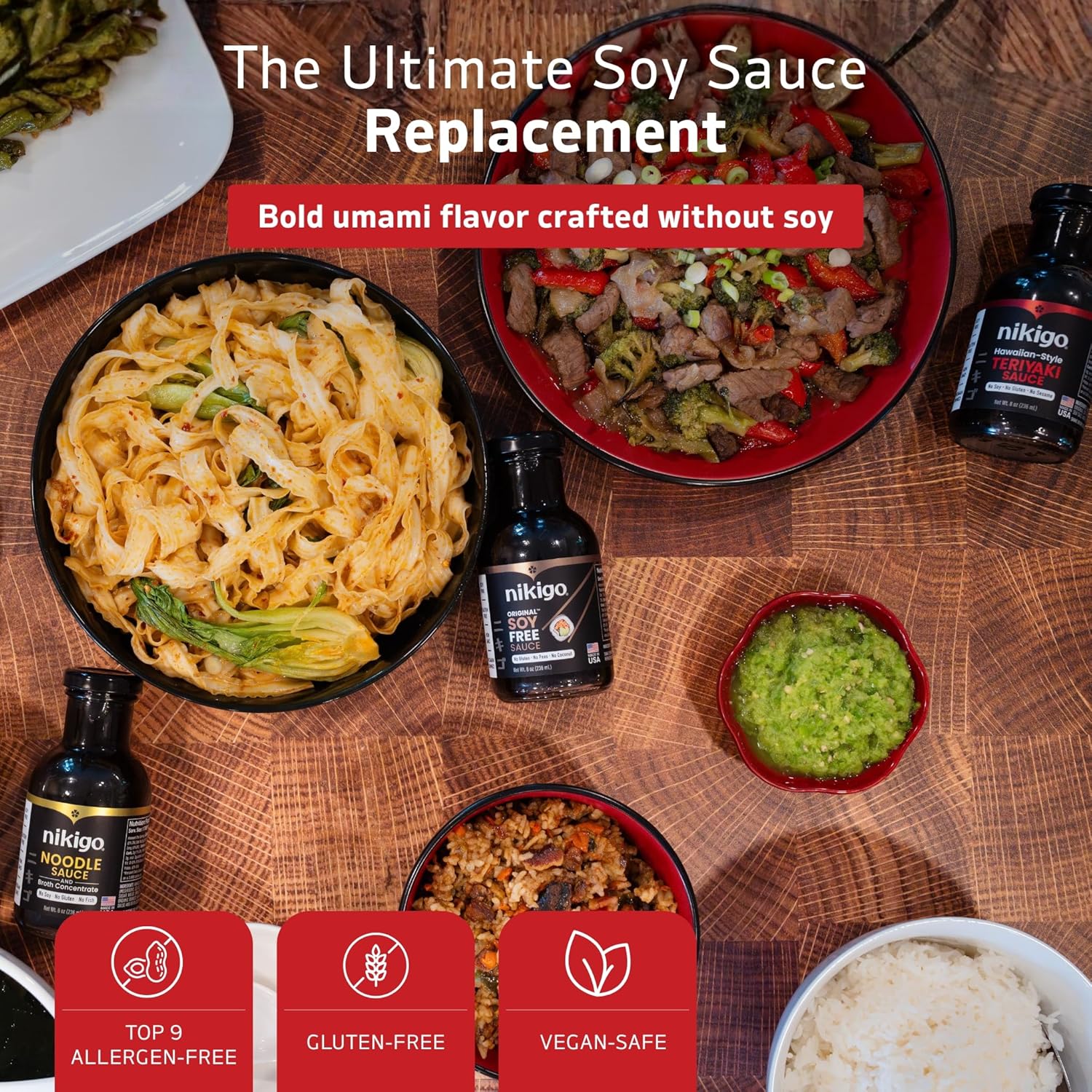 NIKIGO Soy Free Sauce Variety Pack - 3 Pack