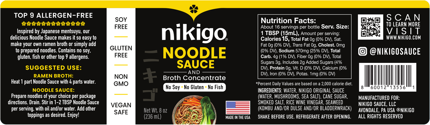 Noodle Sauce and Broth Concentrate