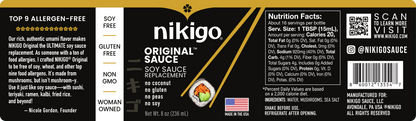 NIKIGO Original Sauce - Soy Sauce Replacement - Top 9 Allergen Free