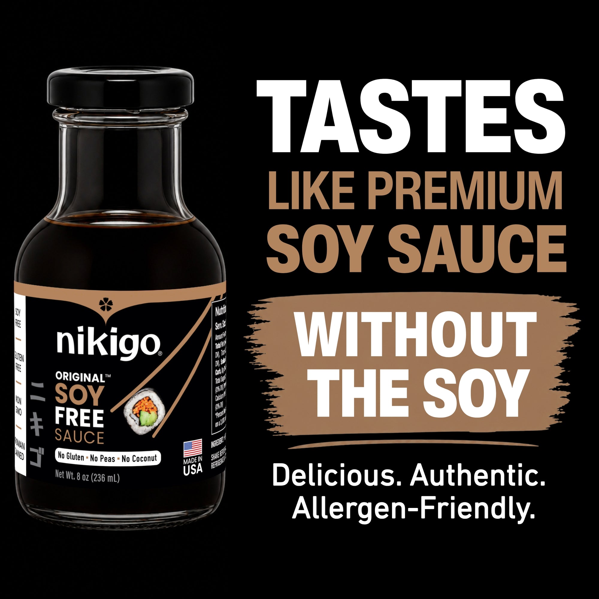 NIKIGO Original Soy Free Sauce - Top 9 Allergen Free