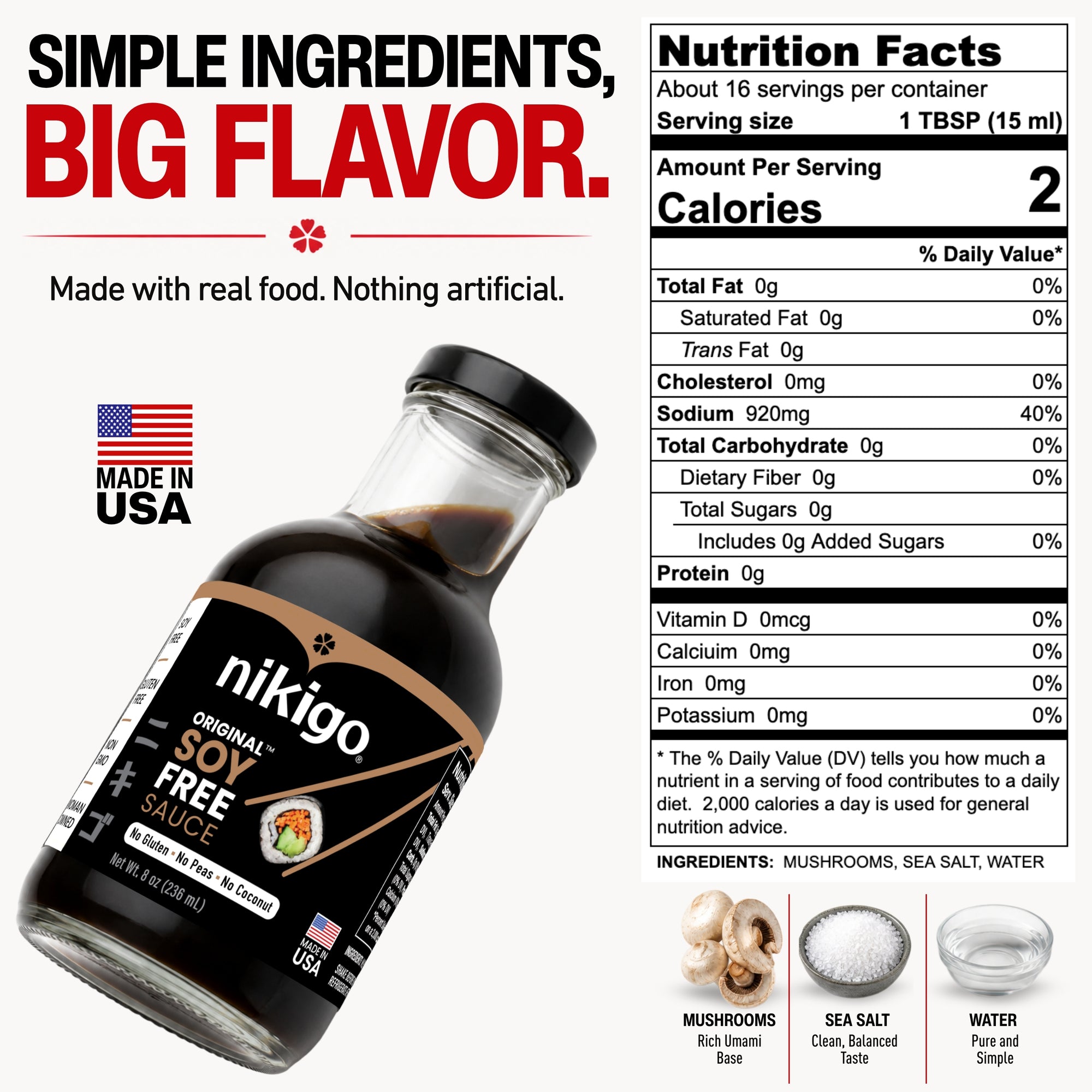 NIKIGO Original Soy Free Sauce - Top 9 Allergen Free