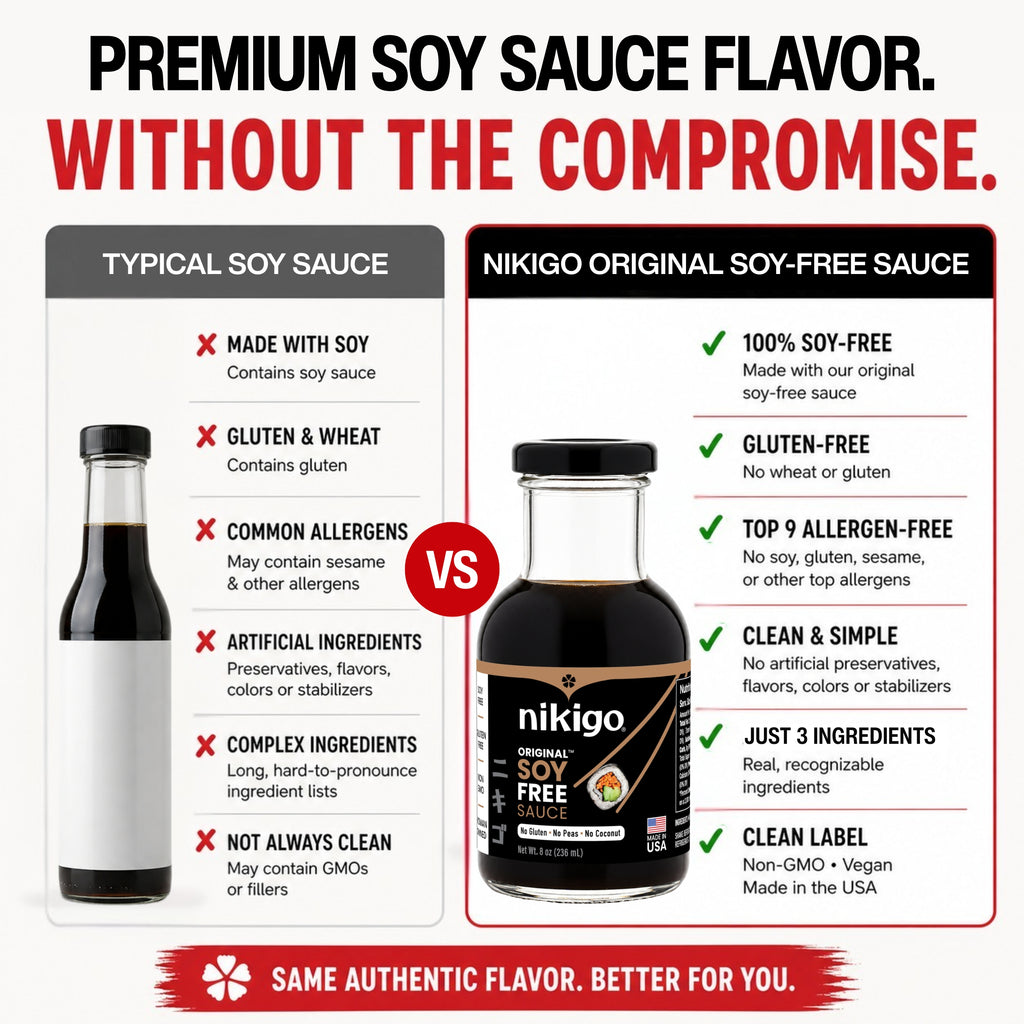 NIKIGO Original Soy Free Sauce - Top 9 Allergen Free - 2 Pack